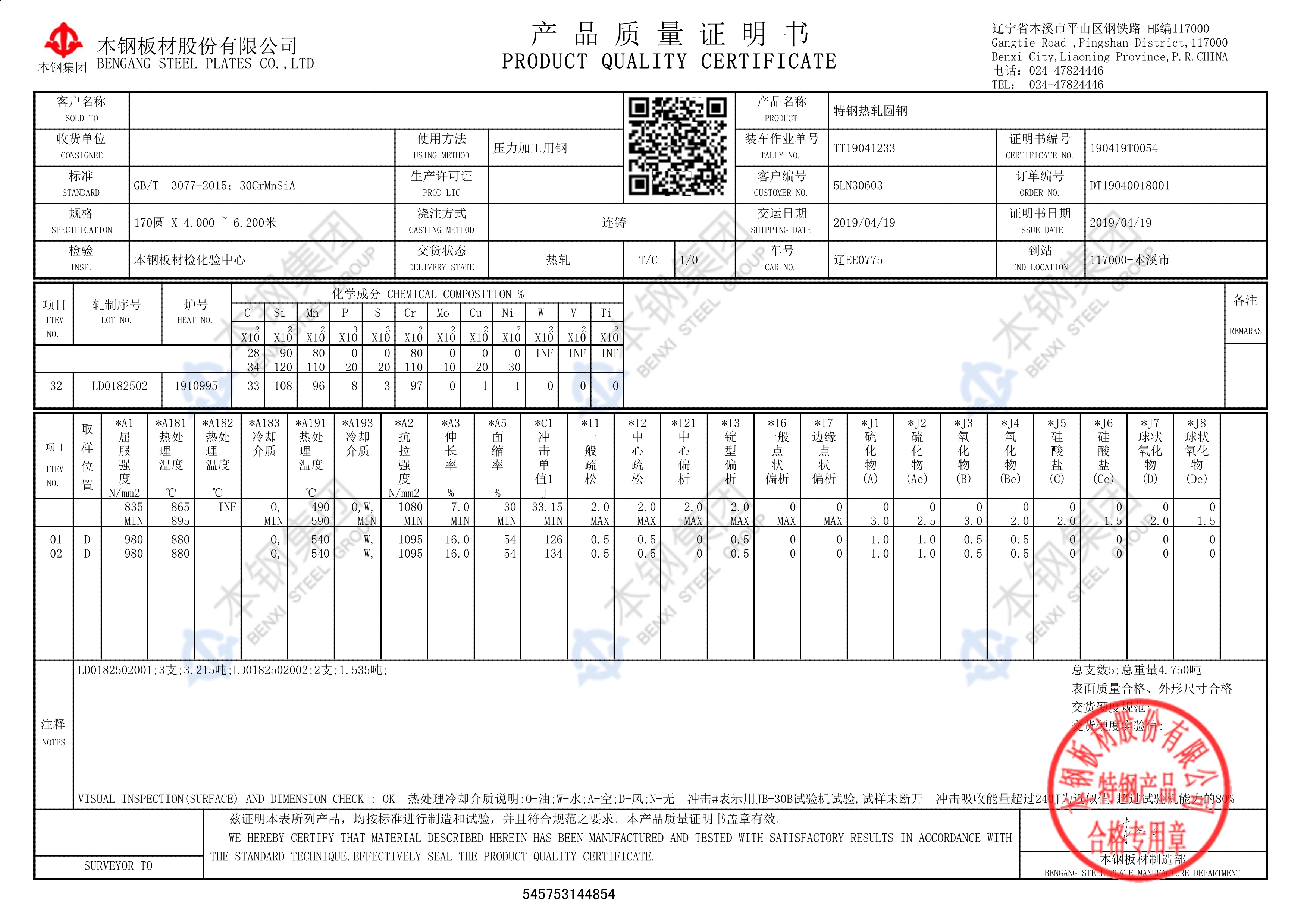 Стальная проволока 30CrMnSia в наличии на складе